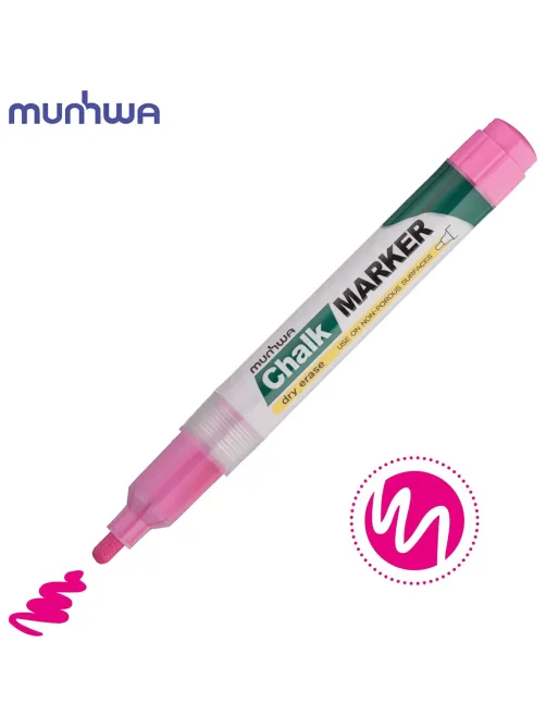 Маркер меловой MunHwa, CM-10, розовый, 3мм