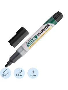Маркер меловой MunHwa, CM-01, чёрный, 3мм