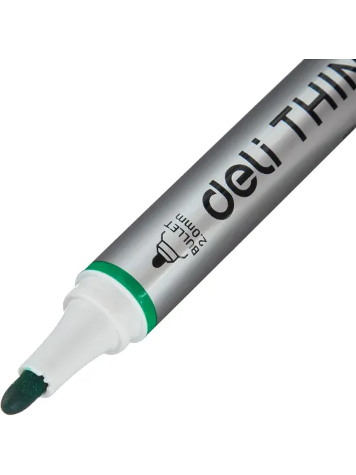Маркер для белых досок Deli Think 2 мм зеленый кругл.нак.EU00150