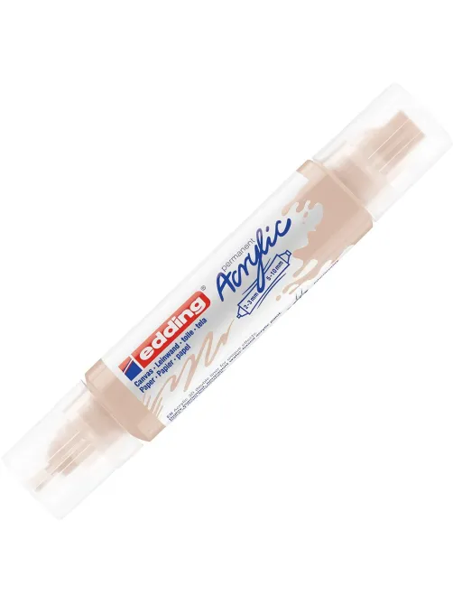 Маркер акриловый двусторонний 3D Edding 5400/255. Телесный/Warm beige