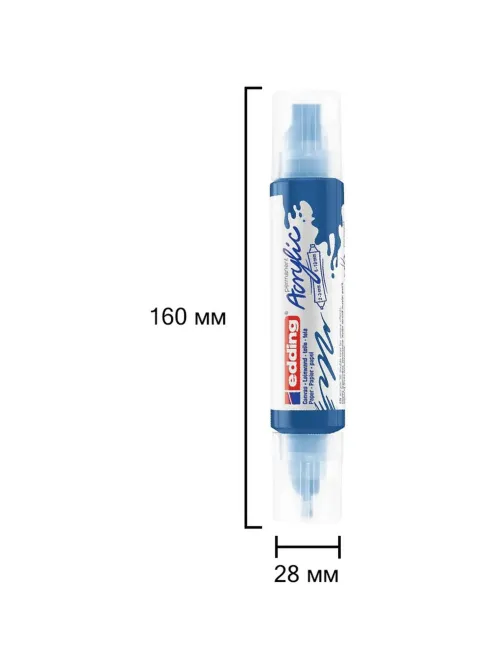 Маркер акриловый двусторон.3D Edding5400/903.Голубая шагаль/Gentian blue