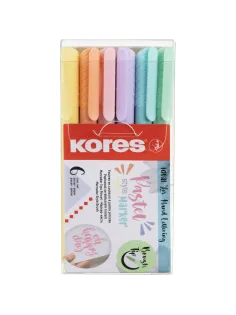 Набор маркеров кисть Kores PastelStyle 6 пастельн цв в прозр пласт кор21462