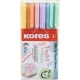 Набор маркеров кисть Kores PastelStyle 6 пастельн цв в прозр пласт кор21462