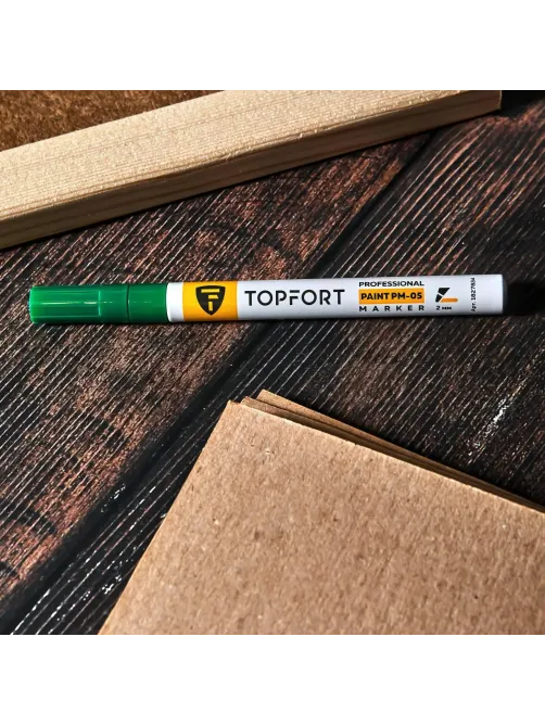 Маркер лаковый Topfort Paint 2 мм зеленый