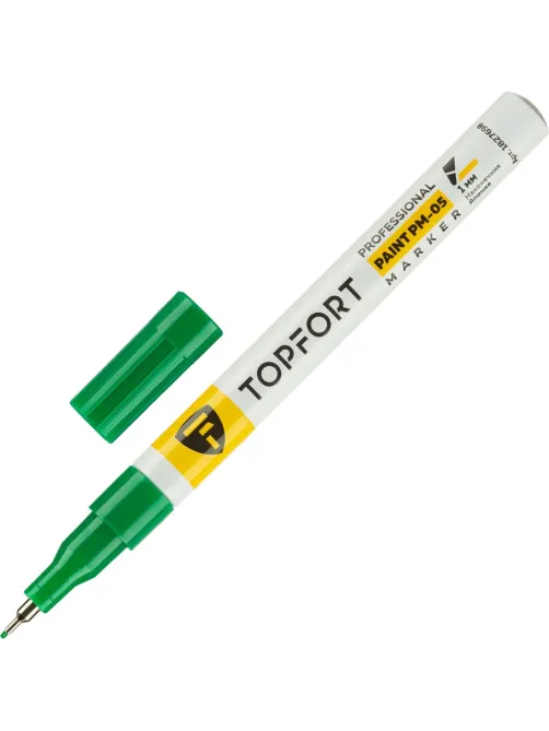 Маркер лаковый Topfort Paint 1 мм зеленый