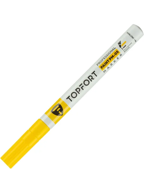 Маркер лаковый Topfort Paint 1 мм желтый