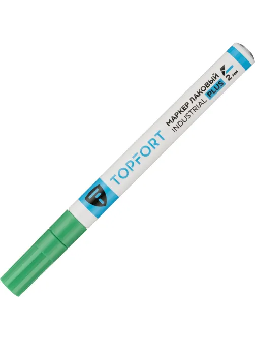 Маркер лаковый Topfort Industrial Plus 2 мм зеленый