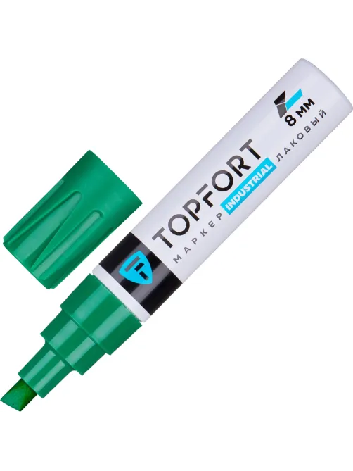 Маркер лаковый Topfort Industrial 8 мм зеленый
