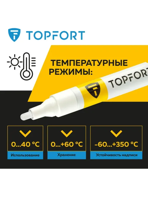 Маркер лаковый Topfort Paint 4 мм белый