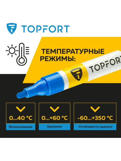 Маркер лаковый Topfort Paint 4 мм синий