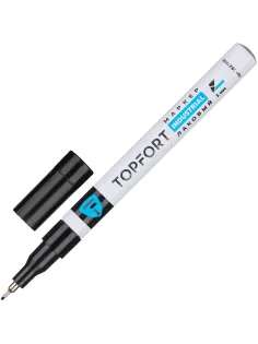 Маркер лаковый Topfort Industrial 1 мм черный