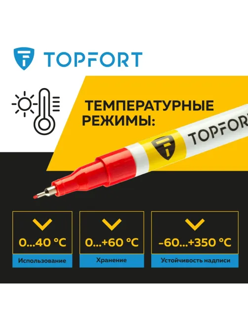 Маркер лаковый Topfort Paint 1 мм красный
