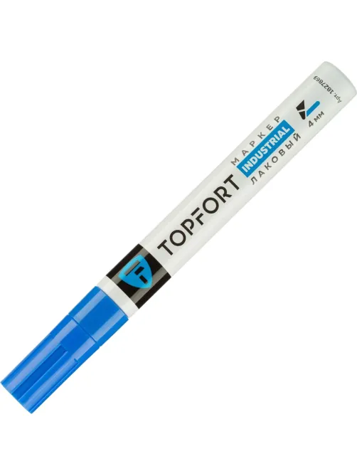 Маркер лаковый Topfort Industrial 4 мм синий