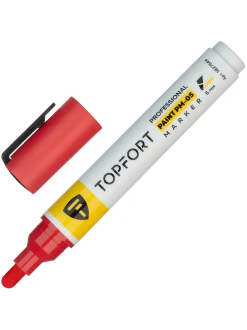 Маркер лаковый Topfort Paint 6 мм красный