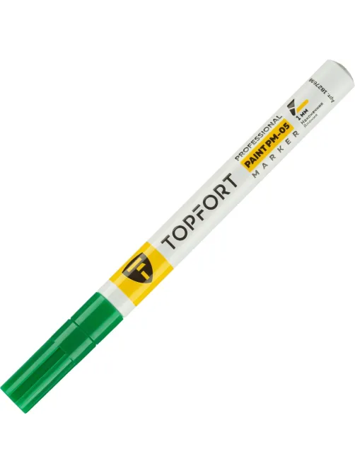 Маркер лаковый Topfort Paint 1 мм зеленый