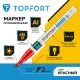 Маркер лаковый Topfort Industrial 2 мм красный