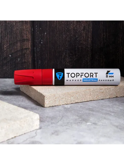 Маркер лаковый Topfort Industrial 8 мм красный