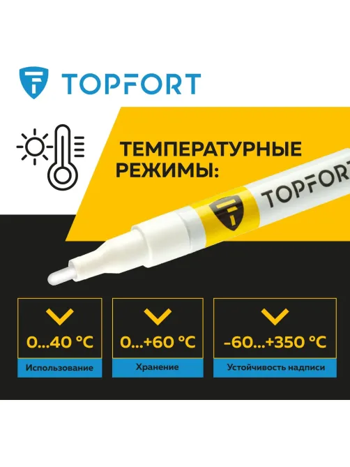Маркер лаковый Topfort Paint 2 мм белый