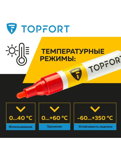 Маркер лаковый Topfort Paint 4 мм красный