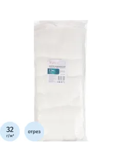 Марля медицинская отбеленная 1мx90см, отрез, пл. 32г, 20 шт/уп