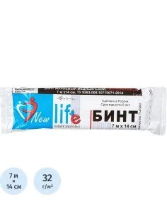 Бинт нестер. 7мх14см, Навтекс/Life  пл.32г 6498/8 ШК68168