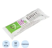 Бинт стер. 5мх10см, Life (инд голубая уп пл.32г. ) ШК68021