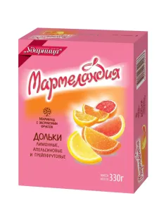 Мармелад Мармеландия Апел. Лим. Грейп. Дольки Ударница, 330г