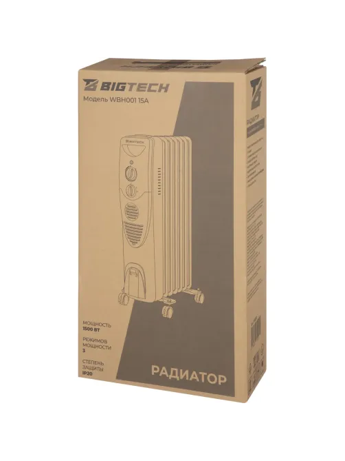 Радиатор BigTech WBH001 15A, масляный (7 секций 1500 Вт)