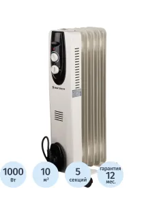 Радиатор BigTech WBH002 10W, масляный (5 секций 1000 Вт)