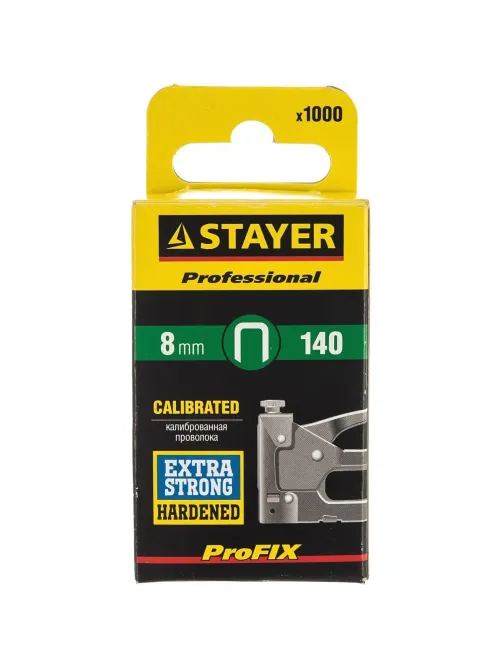 Скобы для степлера закал., тип 140, 8мм, 1000 шт STAYER 31610-08