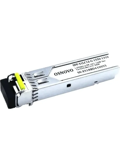 Трансивер SFP Osnovo SFP-S1LC12-G-1550-1310 до 3км, Tx:1550/Rx:1310, DDM