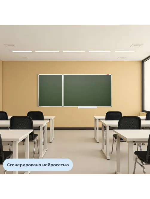 Доска магнитно-меловая Attache 2-х секционная без разлиновки