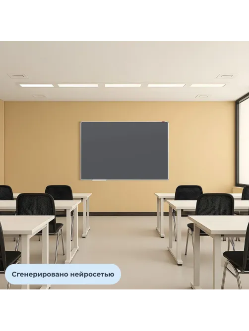 Доска магнитно-меловая 100х150см Attache черная в алюмин. профиле