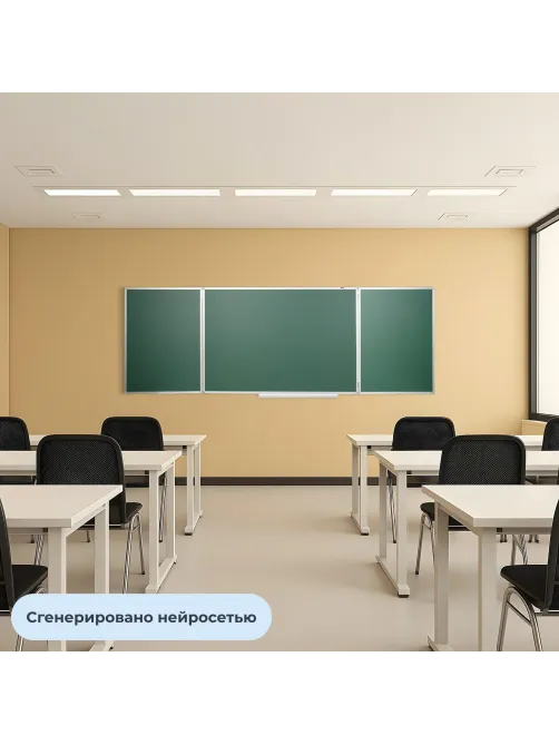 Доска магнитно-меловая Выбор Есть 100х250см 3-секц