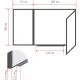 Доска магнитно-меловая Attache Loft комбин. 3-эл.100x300 (2-ств)черный(бел)
