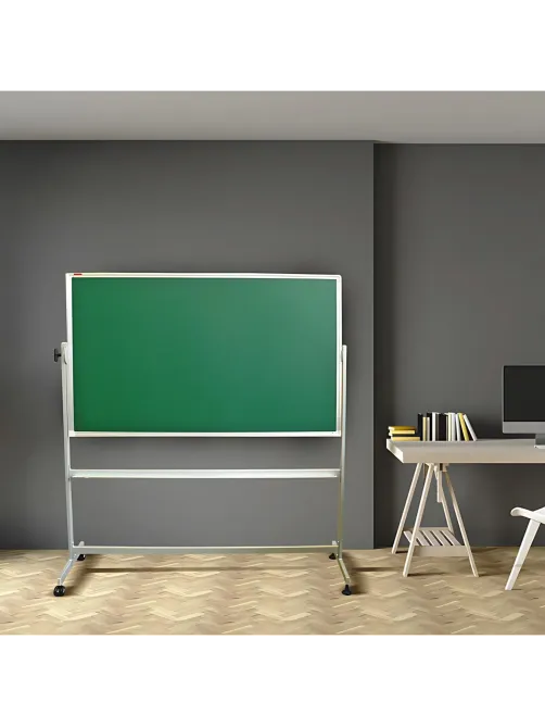 Доска меловая магнитная зеленая Attache Twist 100х150 вращ.мобильн РФ-Корея