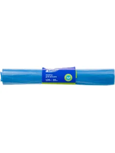 Мешки для мусора ПНД 120л 18мкм 20шт/рул синие 70x110см Luscan