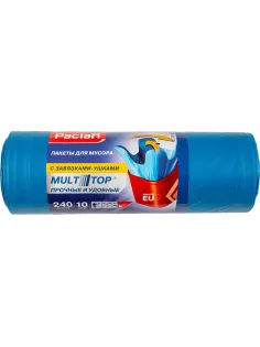 Мешки для мусора PACLAN MULTITOP 240л, ПВД, 40мкм,10шт./рул.90x140см