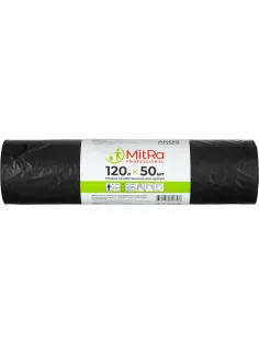 Мешки для мусора 120 л, 70х110см 50 шт/рул 25 мкм (ПВД)(чер.)