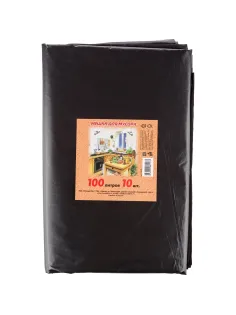 Мешки для мусора ПВД 100л 50мкм 10шт/уп черные 70х110см