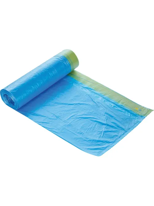 Мешки для мусора ПНД 60л 14мкм 20шт/рул синий 60х70 GP с завязк_Green Pack