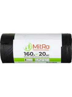 Мешки для мусора 160 л, 87х120см 20 шт/рул 30мкм (ПВД)(черные.)