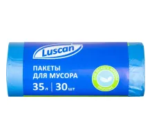 Мешки для мусора ПНД 35л 8мкм 30шт/рул синий 48х58см Luscan