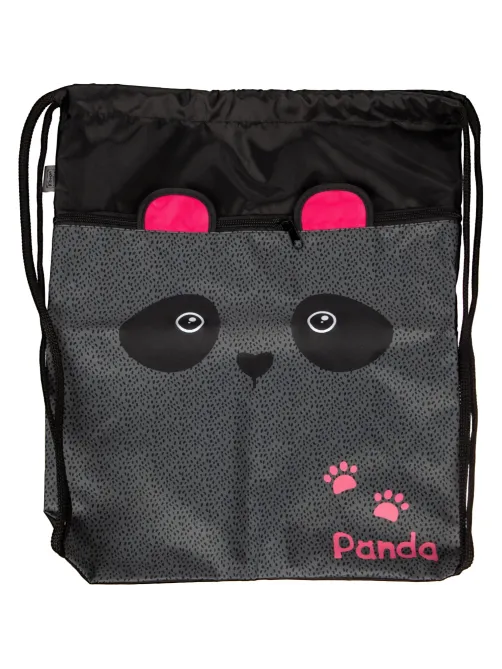 Мешок для обуви Комус Класс Panda, карман, 360x470 мм,МО-26-2