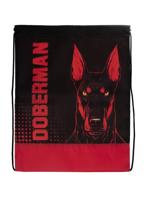 Сумка для сменной обуви цветная, ткань, дизайн СДС-3, DOBERMAN