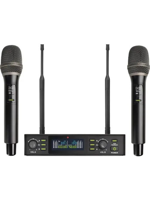 Радиосистема Axelvox DX800FK, 2-х канальная, 2 ручных мкф
