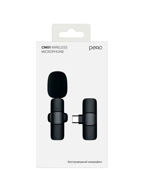 Микрофон Pero CM01,радио,ресивер Type-C, черный