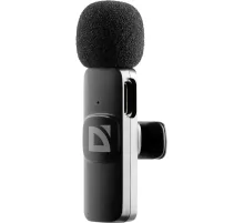 Микрофон Defender Talky-137 wrls, петличный, черный, на прищепке, 1шт