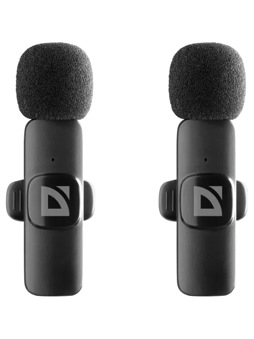 Набор радиомикрофонов Defender Talky-138, петличный, черный, 2шт