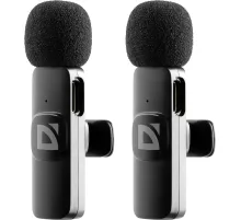 Набор радиомикрофонов Defender Talky-138, петличный, черный, 2шт